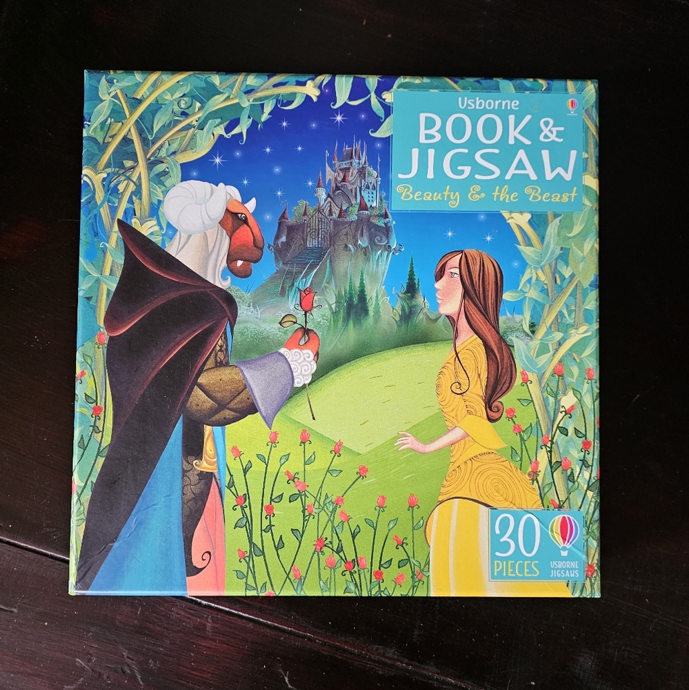 ⭐️ Usborne Beauty And The Beast Book and Jigsaw Puzzle